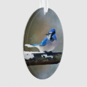 Blauwe jay-schildering - Oorspronkelijke vogelkuns Ornament (voorkant)