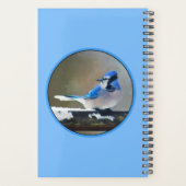 Blauwe jay-schildering - Oorspronkelijke vogelkuns Planner (Achterkant)