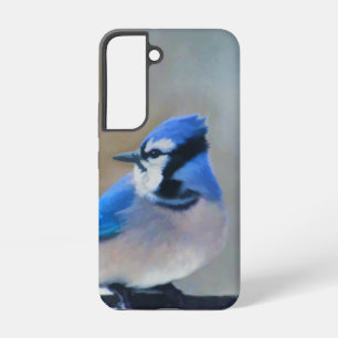 Blauwe jay-schildering - Oorspronkelijke vogelkuns Samsung Galaxy Hoesje