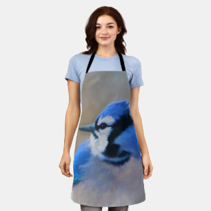 Blauwe jay-schildering - Oorspronkelijke vogelkuns Schort