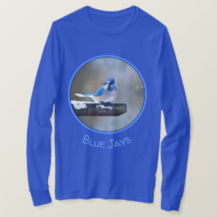 Blauwe jay-schildering - Oorspronkelijke vogelkuns T-shirt