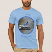 Blauwe jay-schildering - Oorspronkelijke vogelkuns T-shirt (Voorkant)