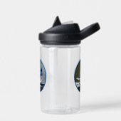 Blauwe jay-schildering - Oorspronkelijke vogelkuns Waterfles (Links)