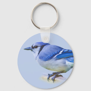 blauwe Jay Sleutelhanger