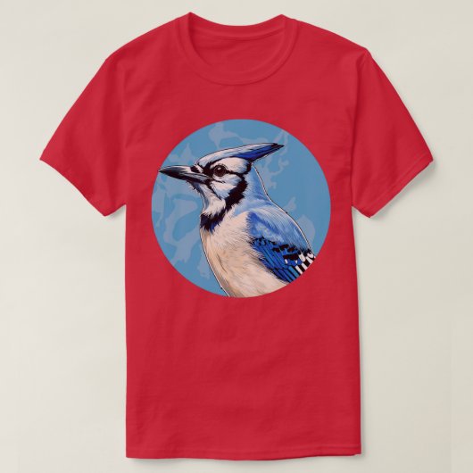 Blauwe jay vogel 5 t-shirt (Design voorkant)