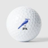 Blauwe Jay-vogelgeboorten in wilde dieren, stijlvo Golfballen (Voorkant)