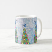 Blauwe Jays en kerstbomen Koffiemok (Voorkant rechts)