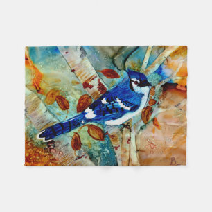 Blauwe Jays in de bomen Fleece Deken