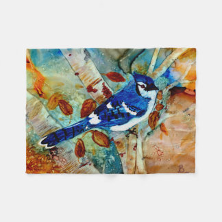 Blauwe Jays in de bomen Fleece Deken