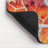 Blauwe jays in de herfst muismat (Hoek)