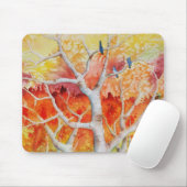 Blauwe jays in de herfst muismat (Met muis)