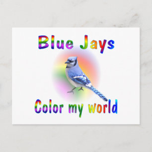 Blauwe Jays Kleur Mijn wereld Briefkaart