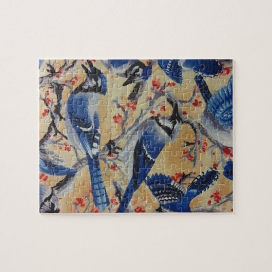 Blauwe Jays Legpuzzel (Horizontaal)