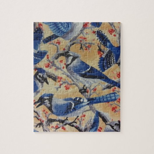 Blauwe Jays Legpuzzel (Verticaal)