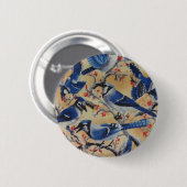 Blauwe Jays Ronde Button 5,7 Cm (Voorkant /achterkant)
