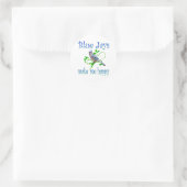 Blauwe Jays Ronde Sticker (Tas)