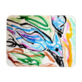 Blauwe Jays vliegen lente tijd Magneet (Horizontaal)