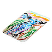 Blauwe Jays vliegen lente tijd Magneet (Linkerzijde)