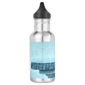 Blauwe Jays Wintervoer Painterly Roestvrij staal Waterfles (Links)