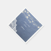 Blauwe Jean, Kant, String Lights Servet (Hoek)