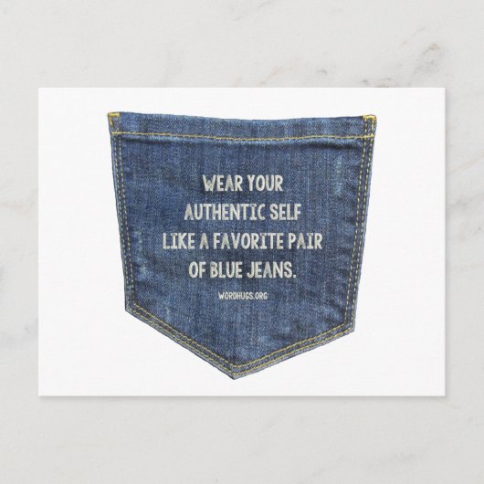 Blauwe Jeans Briefkaart (Voorkant)