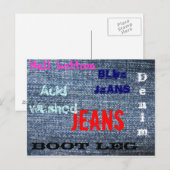 Blauwe Jeans Briefkaart (Voorkant / Achterkant)