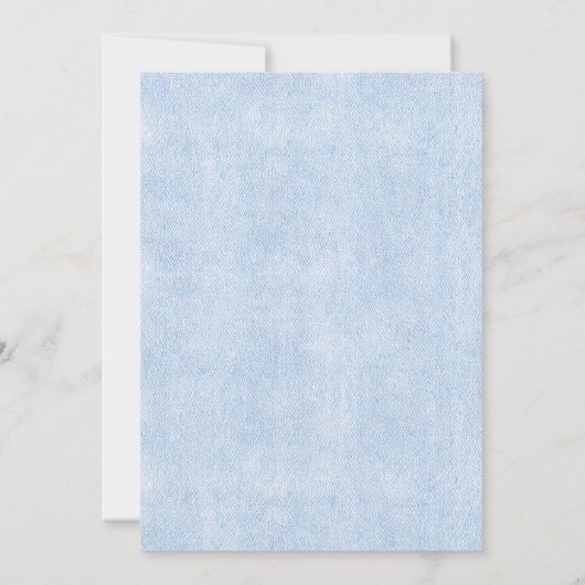 Blauwe jeans Denim en diamanten 21ste verjaardagsf Kaart (Achterkant)