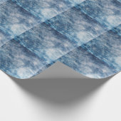 Blauwe jeans denim, getextureerde achtergrond. cadeaupapier (Hoek)