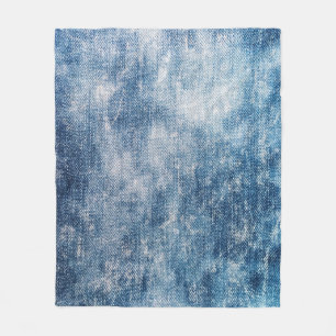 Blauwe jeans denim, getextureerde achtergrond. fleece deken