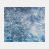Blauwe jeans denim, getextureerde achtergrond. fleece deken (Voorkant (Horizontaal))