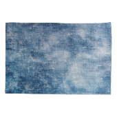 Blauwe jeans denim, getextureerde achtergrond. kussensloop (Achterkant)