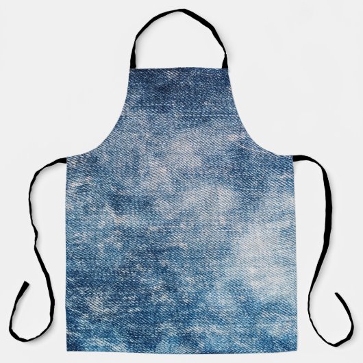 Blauwe jeans denim, getextureerde achtergrond. schort (Voorkant)