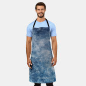 Blauwe jeans denim, getextureerde achtergrond. schort (Gedragen)