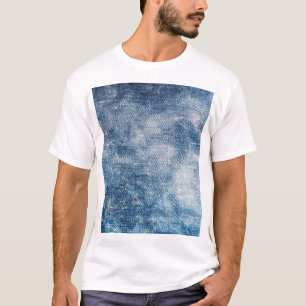 Blauwe jeans denim, getextureerde achtergrond. t-shirt