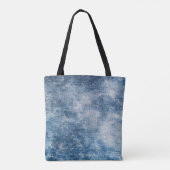Blauwe jeans denim, getextureerde achtergrond. tote bag (Achterkant)