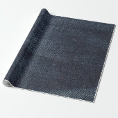Blauwe jeans  Denim-structuur Cadeaupapier (Uitgerold)
