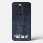 Blauwe jeans  Denim-structuur Case-Mate iPhone Case (Achterkant)