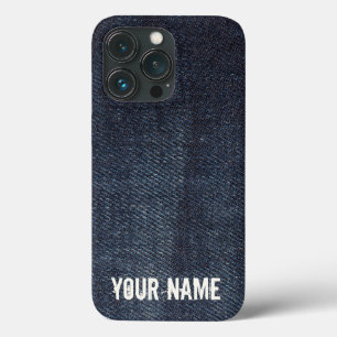 Blauwe jeans  Denim-structuur Case-Mate iPhone Case