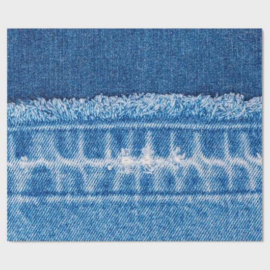 Blauwe jeans denim textuur cadeaupapier (Vlak)