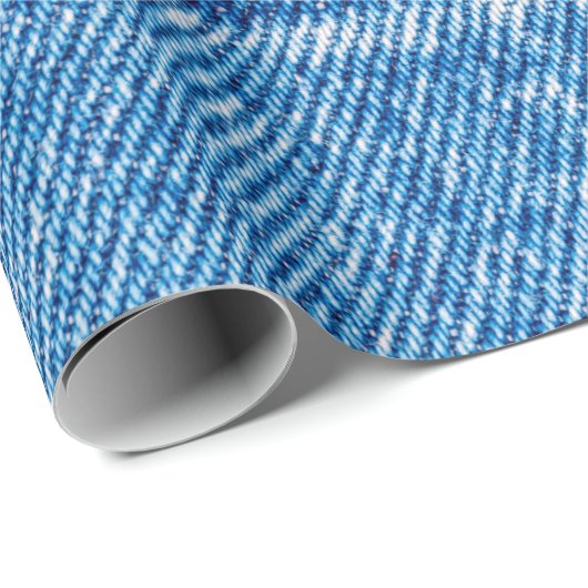 Blauwe jeans denim textuur cadeaupapier (Rol Hoek)