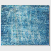 Blauwe jeans denim textuur cadeaupapier (Vlak)