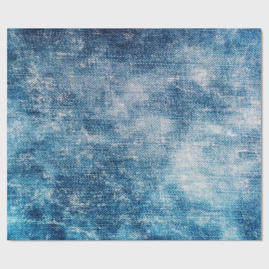 Blauwe jeans denim textuur cadeaupapier (Vlak)