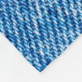 Blauwe jeans denim textuur fleece deken (Hoek)
