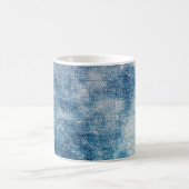 Blauwe jeans denim textuur koffiemok (Center)