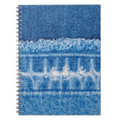 Blauwe jeans denim textuur notitieboek (Voorkant)