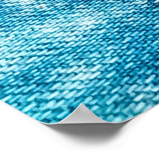 Blauwe jeans denim textuur poster (Hoek)