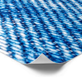 Blauwe jeans denim textuur poster (Hoek)