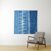 Blauwe jeans denim textuur wandkleed (In Situ (horizontaal))