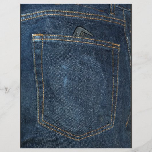 Blauwe jeans denim zak flyer (Voorkant)