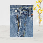 Blauwe jeans dieet aanmoediging kaart (Gele Bloem)